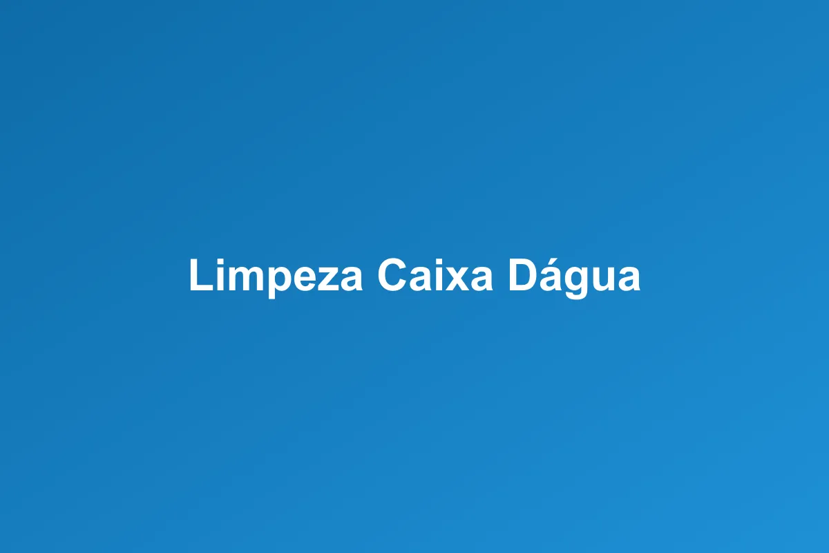 Limpeza de caixa d'água em São Vicente